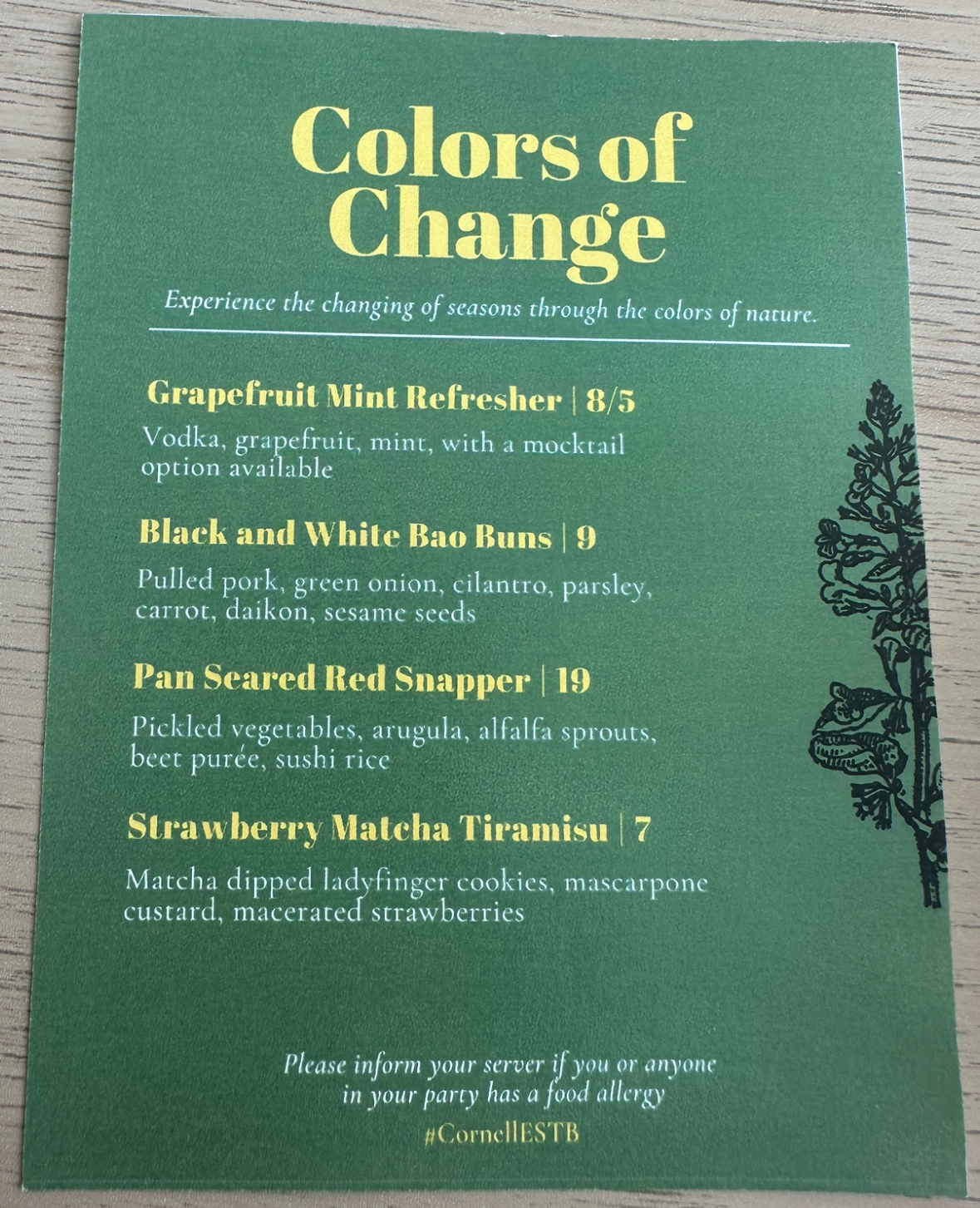 Color of Change — menu